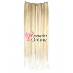 Extensie de par cu 3 Clips On tresa delux simpla dreapta de 45 cm, Blond deschis ombre 39597